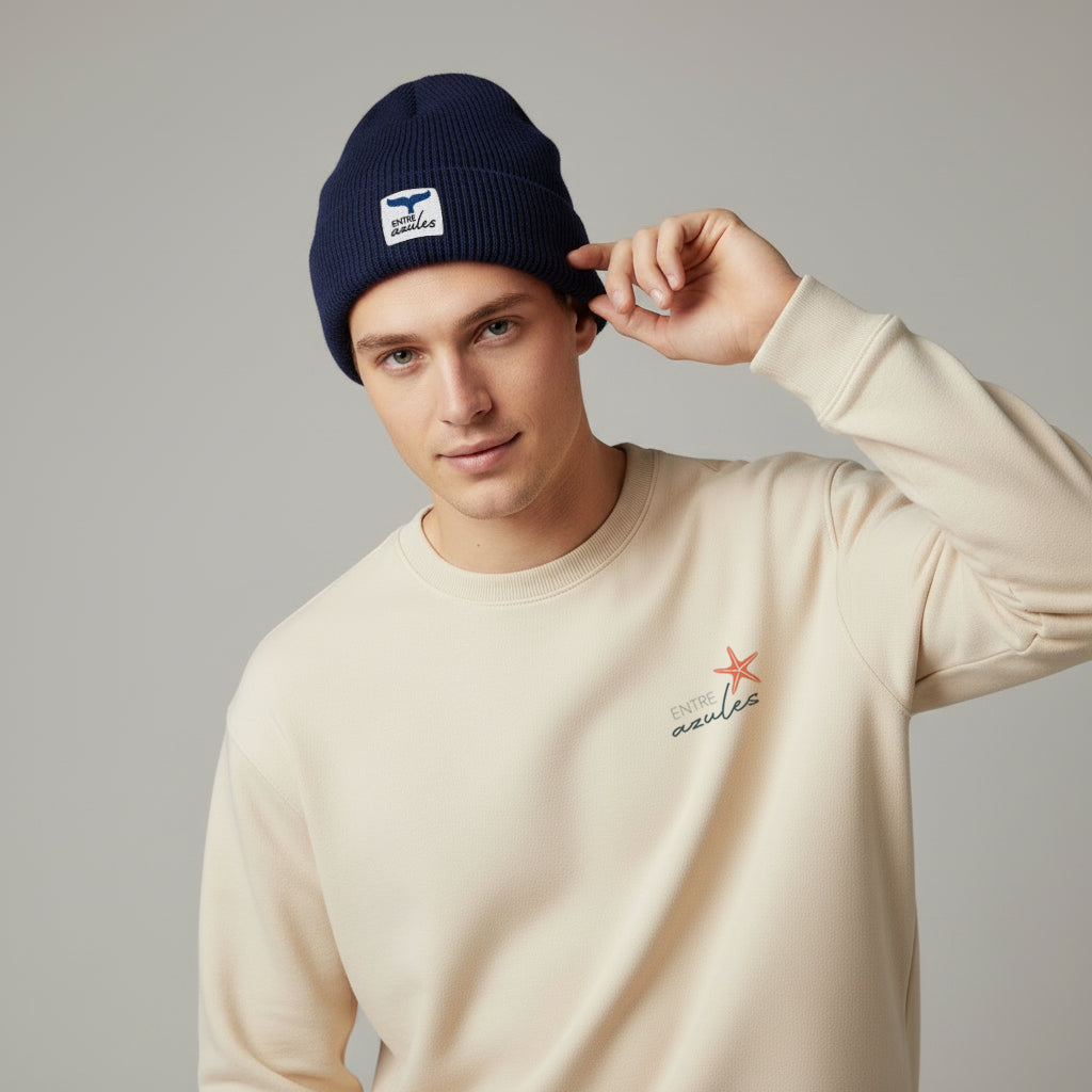 Gorro Algodón Entre Azules